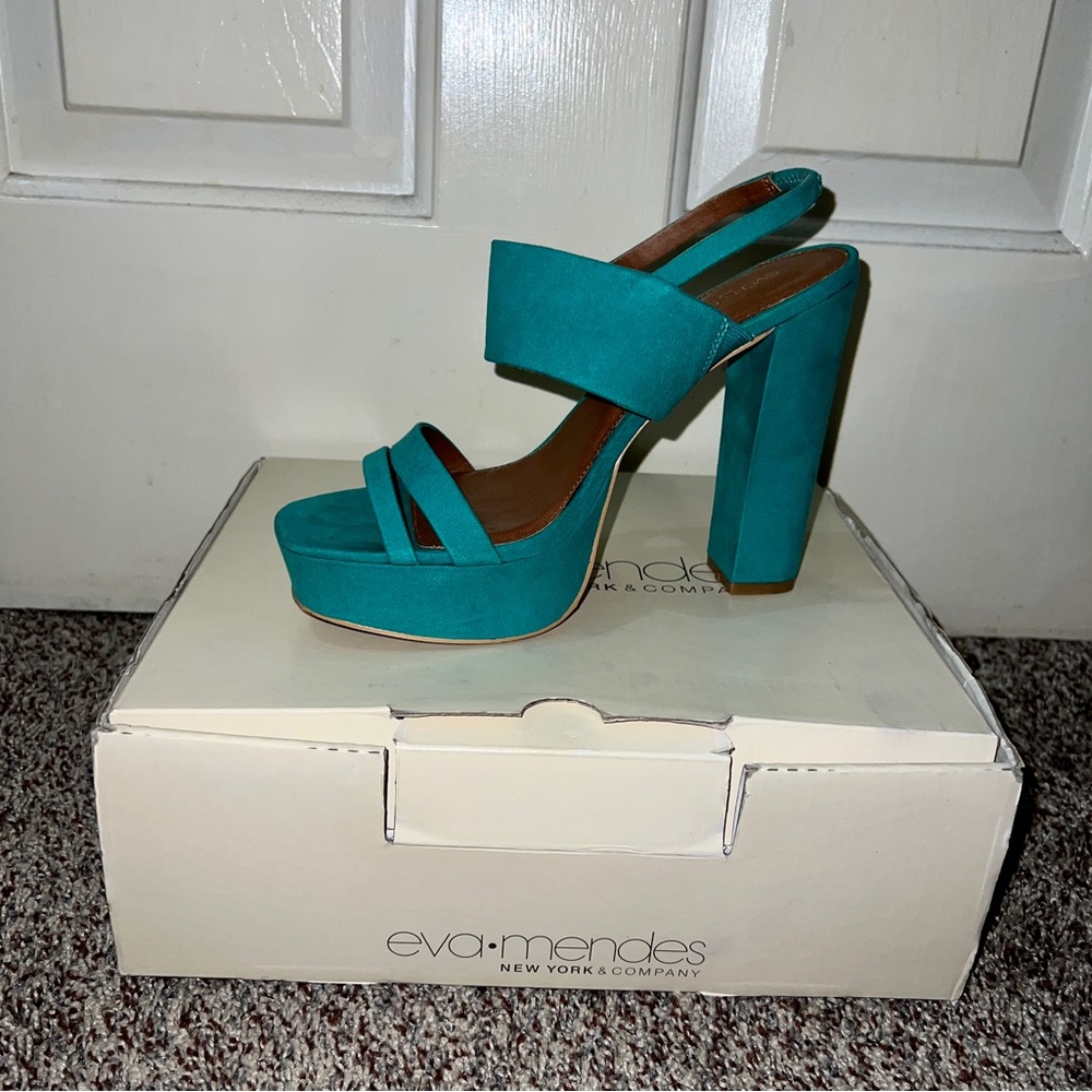 Women’s Turquoise Chunky Heels